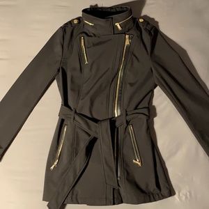 Michael Kors Asymmetrical Hooded Raincoat